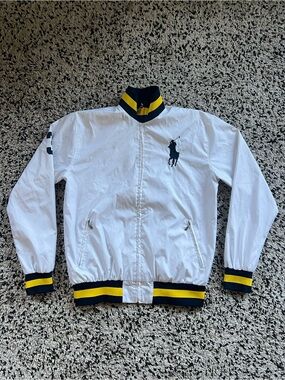 Polo Ralph Lauren Big Pony Jacket White Full Zip Women’s Size XXL